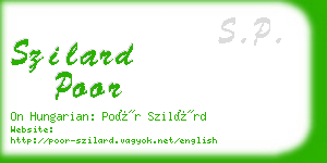 szilard poor business card